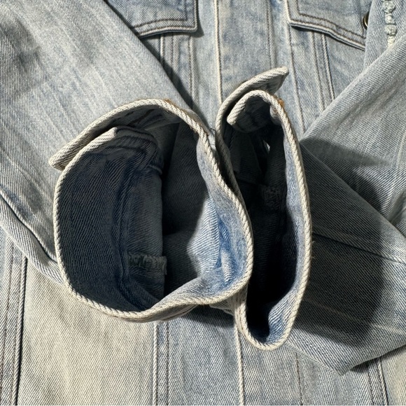 Bibisama Anime Hagane Jean Jacket Distressed Light Blue Denim Size 2 (Medium) - Picture 13 of 14